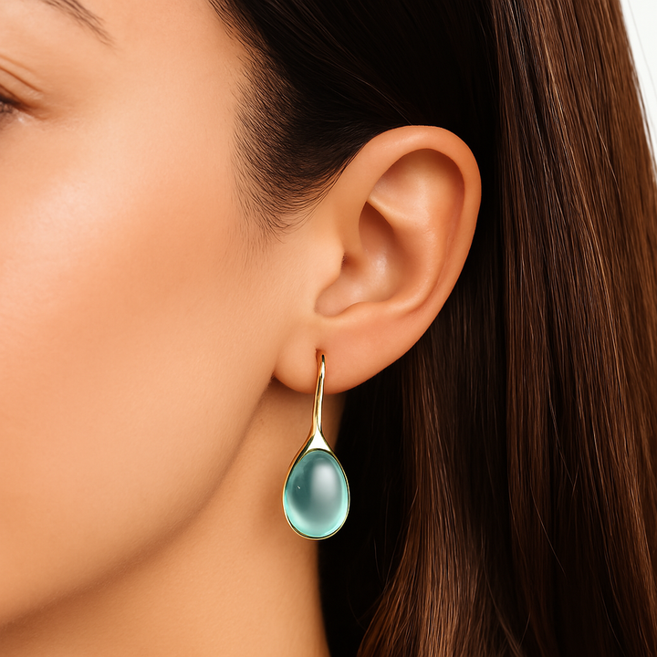 Boucles d’oreilles en cristal dorées et argentées