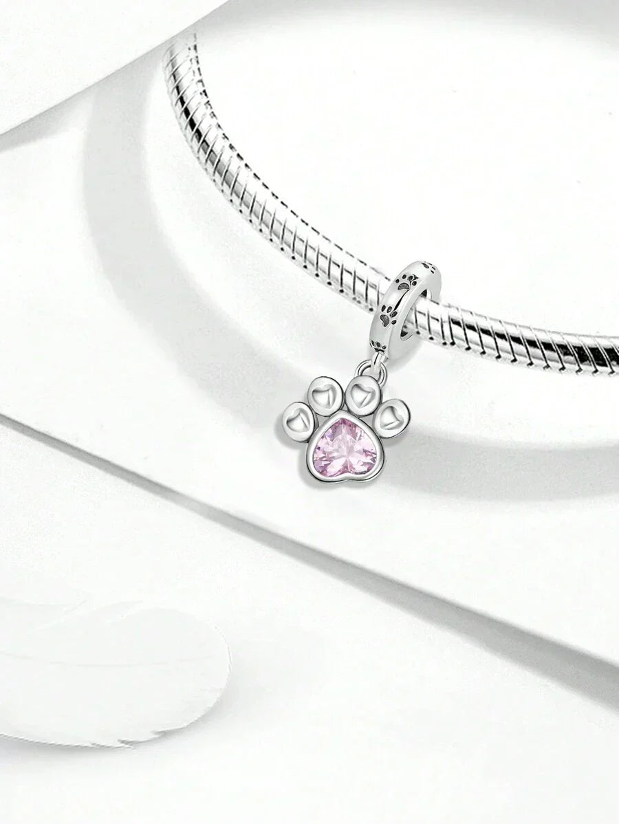 Charm avec empreinte rose - Maison Perle