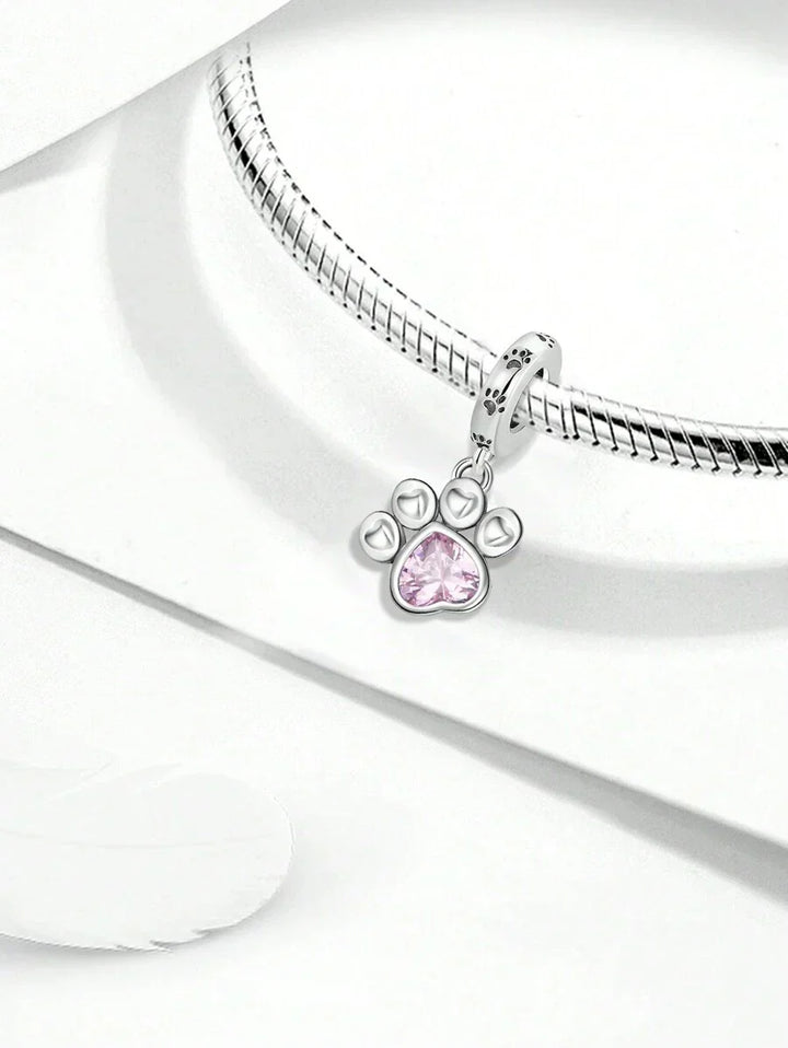 Charm avec empreinte rose - Maison Perle