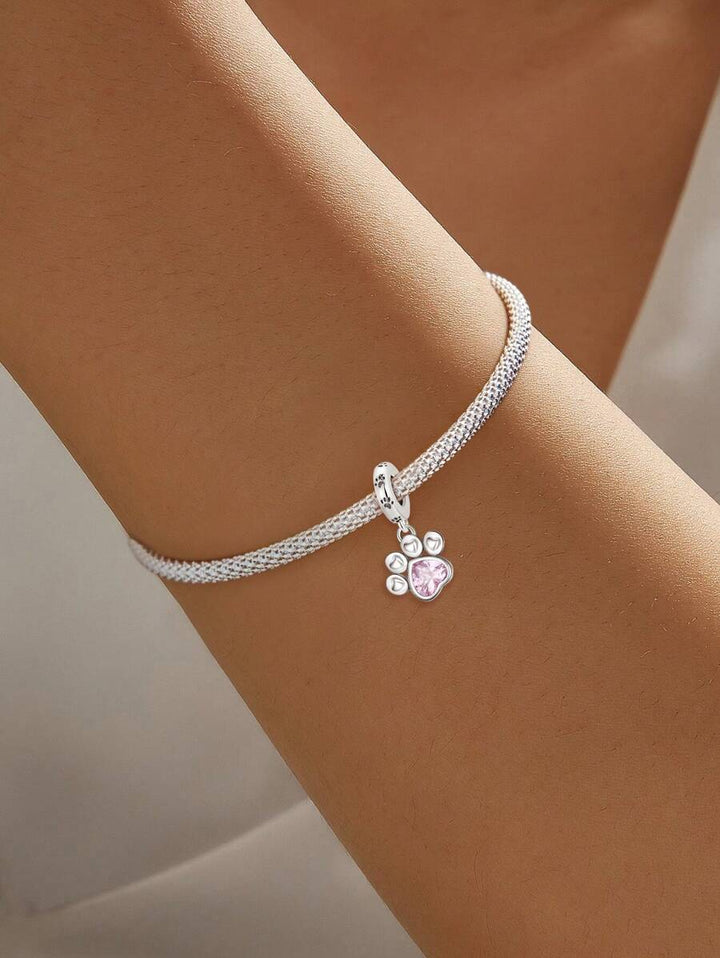 Charm avec empreinte rose - Maison Perle