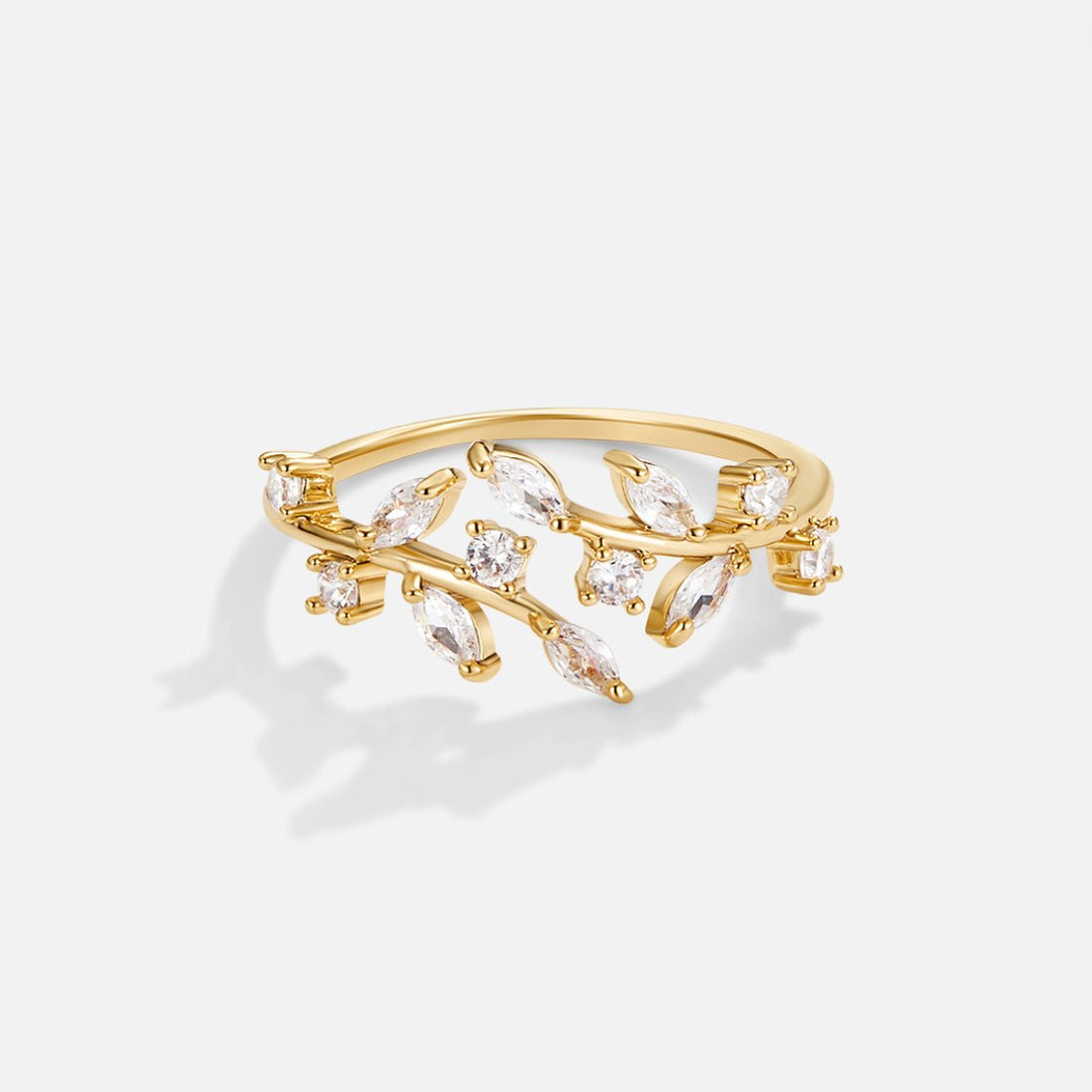 Bague 18K or cristaux
