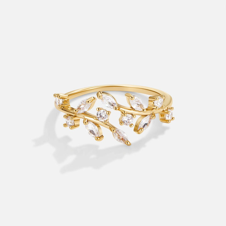 Bague 18K or cristaux