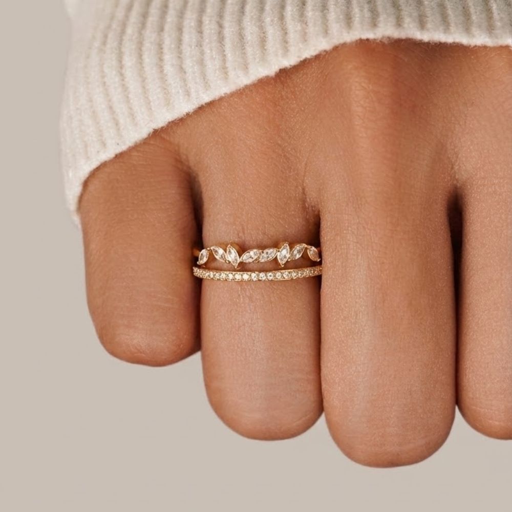 Bague 18K dorée Mia cristal