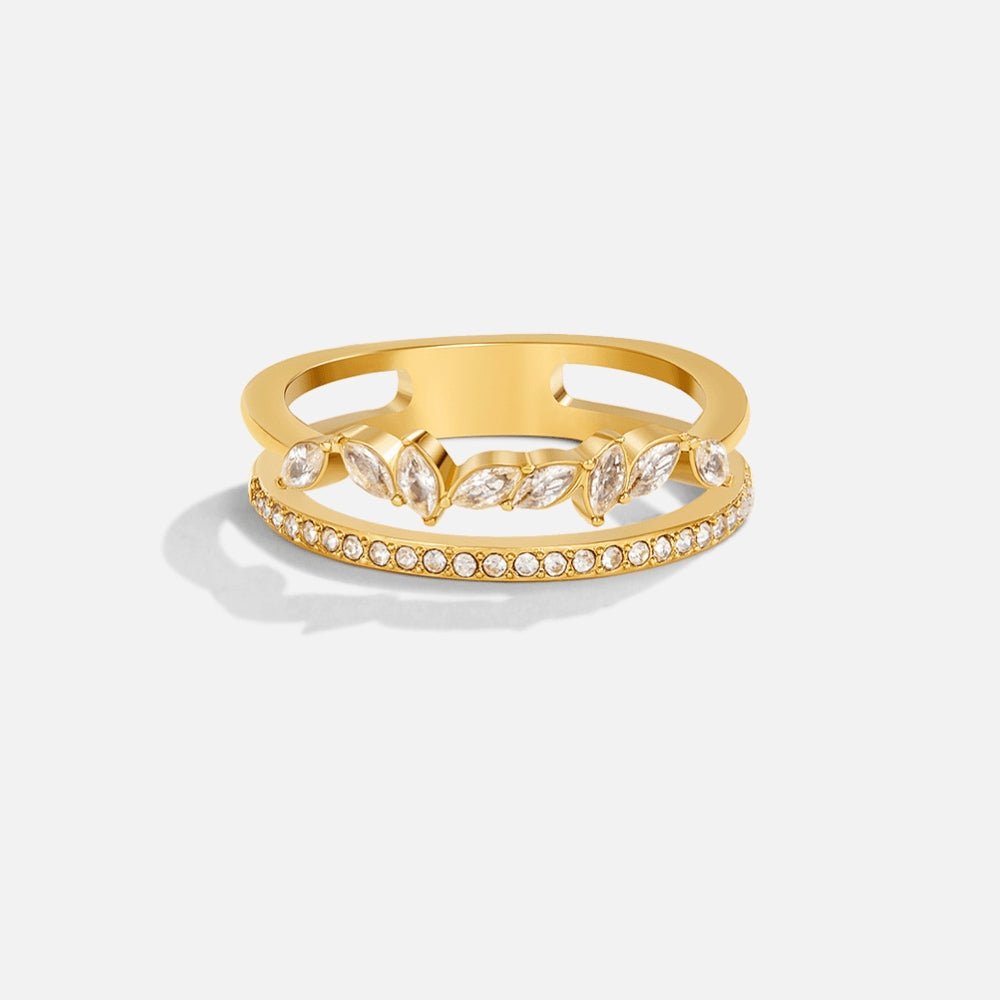 Bague 18K dorée Mia cristal