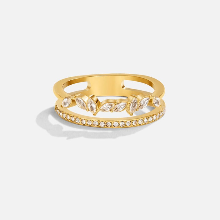 Bague 18K dorée Mia cristal