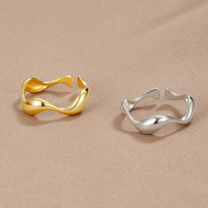 Bague 18K or ondulée
