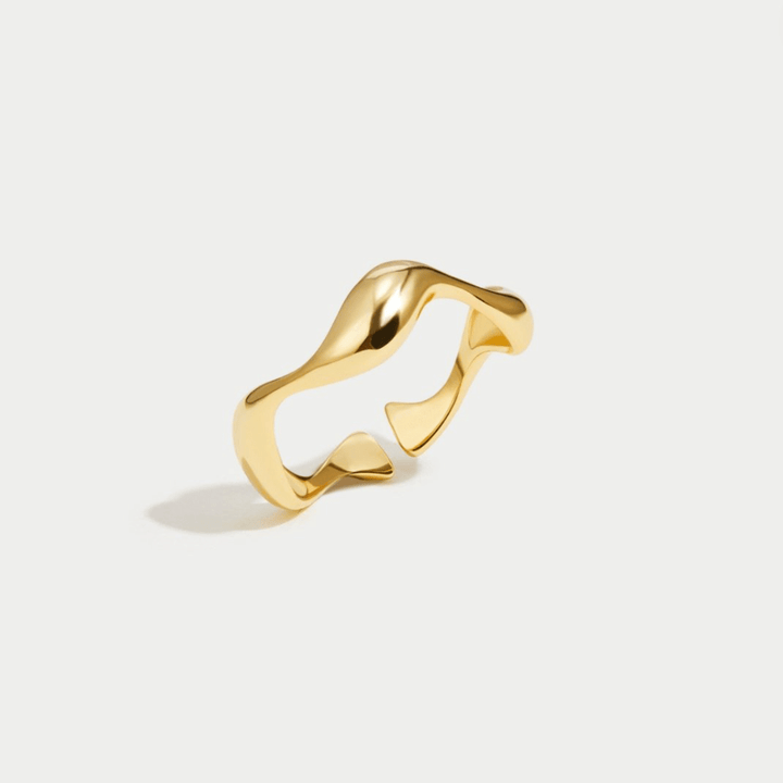 Bague 18K or ondulée