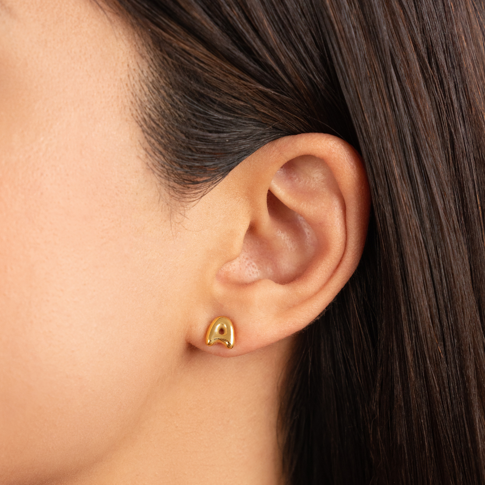 Boucles d’oreilles dorées bulles