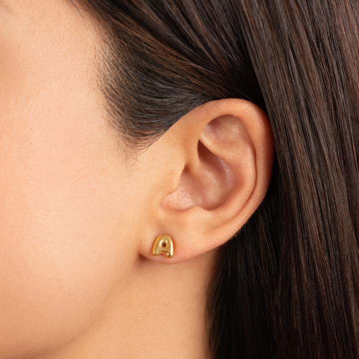 Boucles d’oreilles dorées bulles