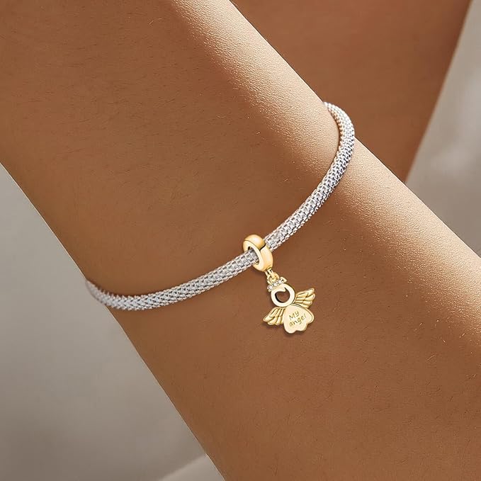 Charm Doré Mon Ange – Maison Perle