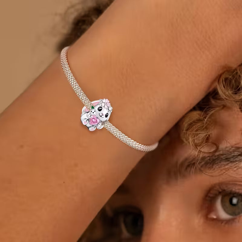 Charm Lapin rose - Maison Perle