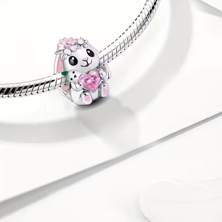 Charm Lapin rose - Maison Perle