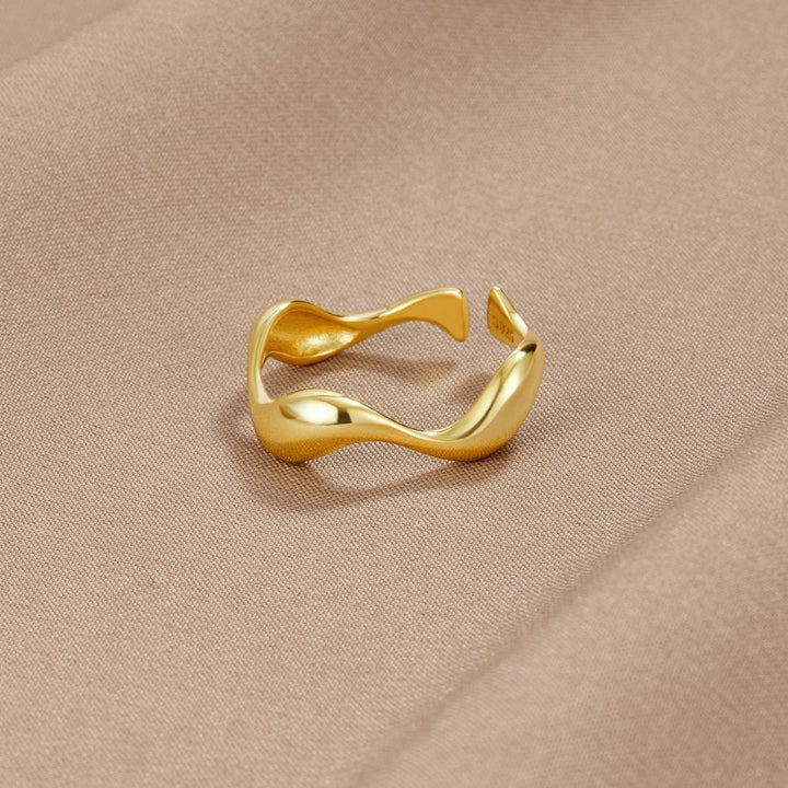 Bague 18K or ondulée