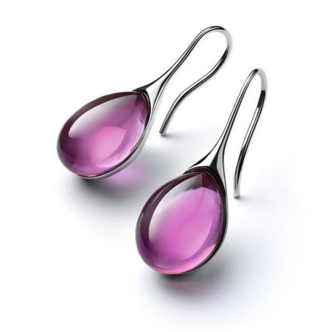 Boucles d’oreilles en cristal dorées et argentées