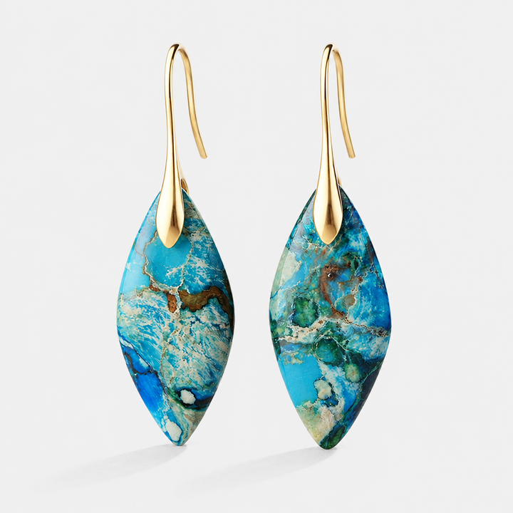 Boucles d’oreilles élégantes en pierre naturelle