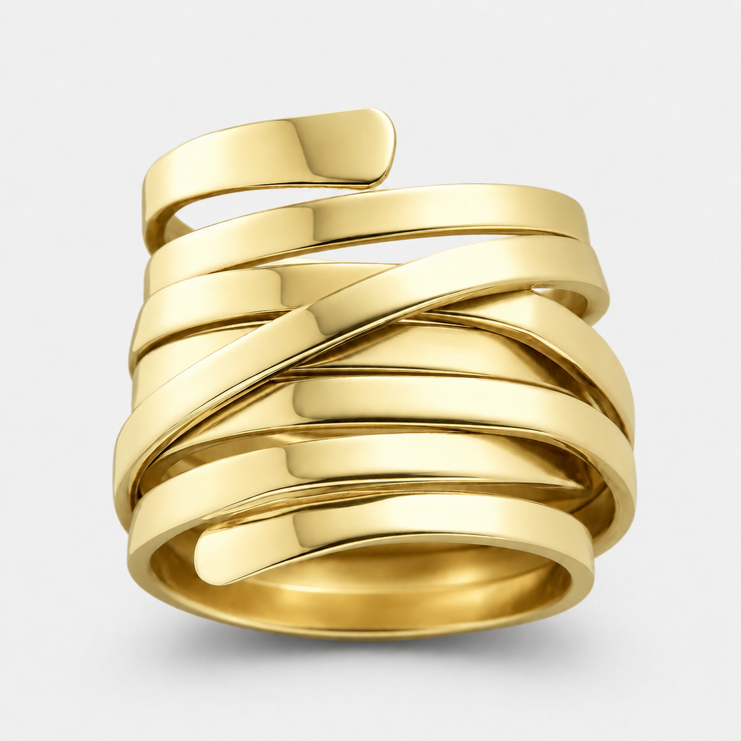 Bague Bliss vintage large argentée