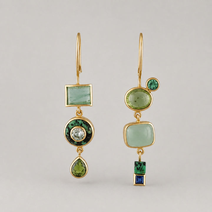 Boucles d’oreilles vintage vertes