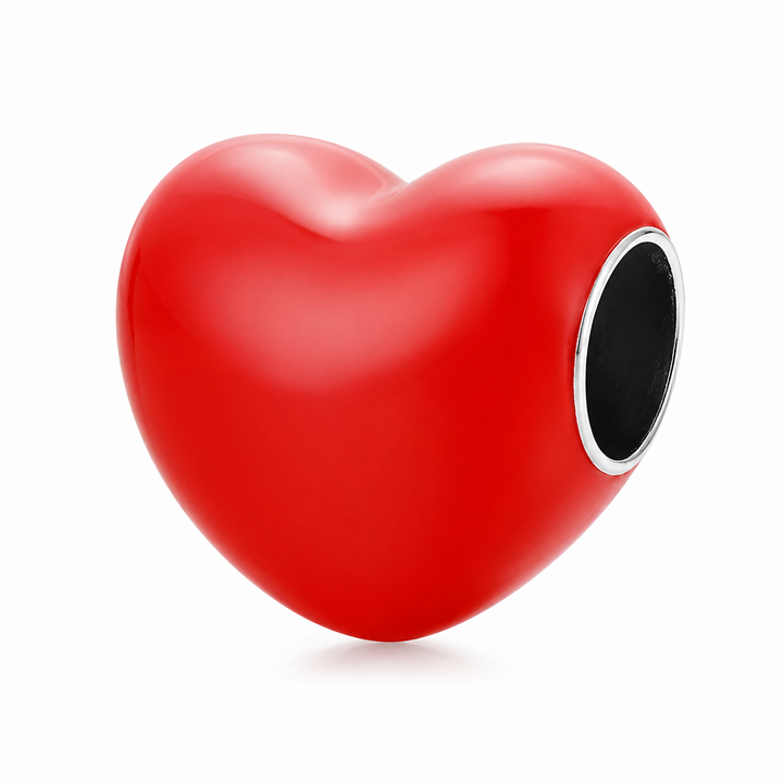 Charm cœur rouge