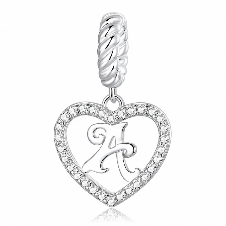 Charm Cœur Lettre A – Maison Perle