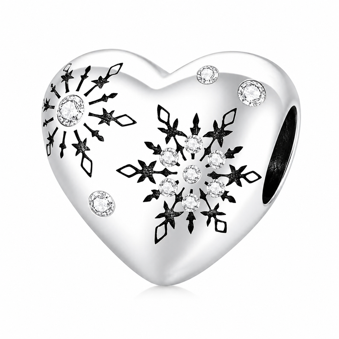 Charm Cœur Flocon de Neige – Maison Perle