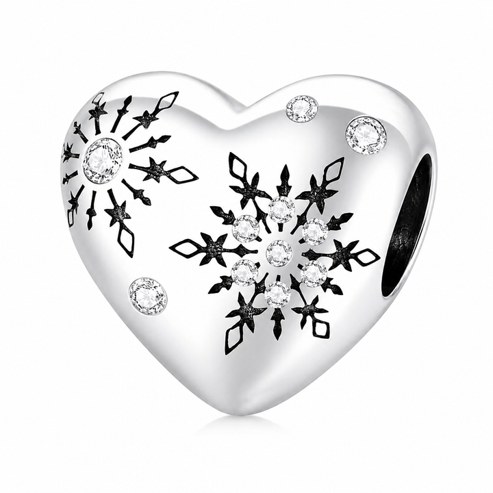 Charm Cœur Flocon de Neige – Maison Perle