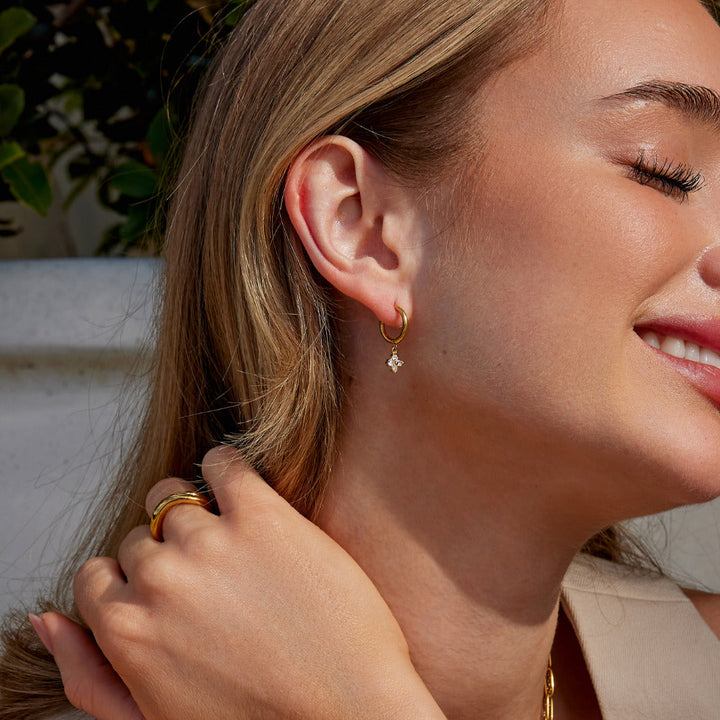 Boucles d’oreilles en cristal trèfle à quatre feuilles