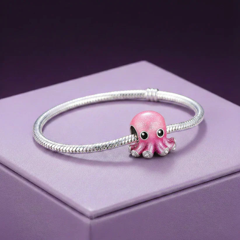 Charm Pieuvre rose - Maison Perle