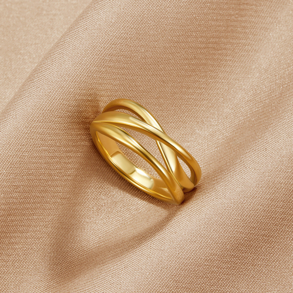 Bague entrelacée Maisie or
