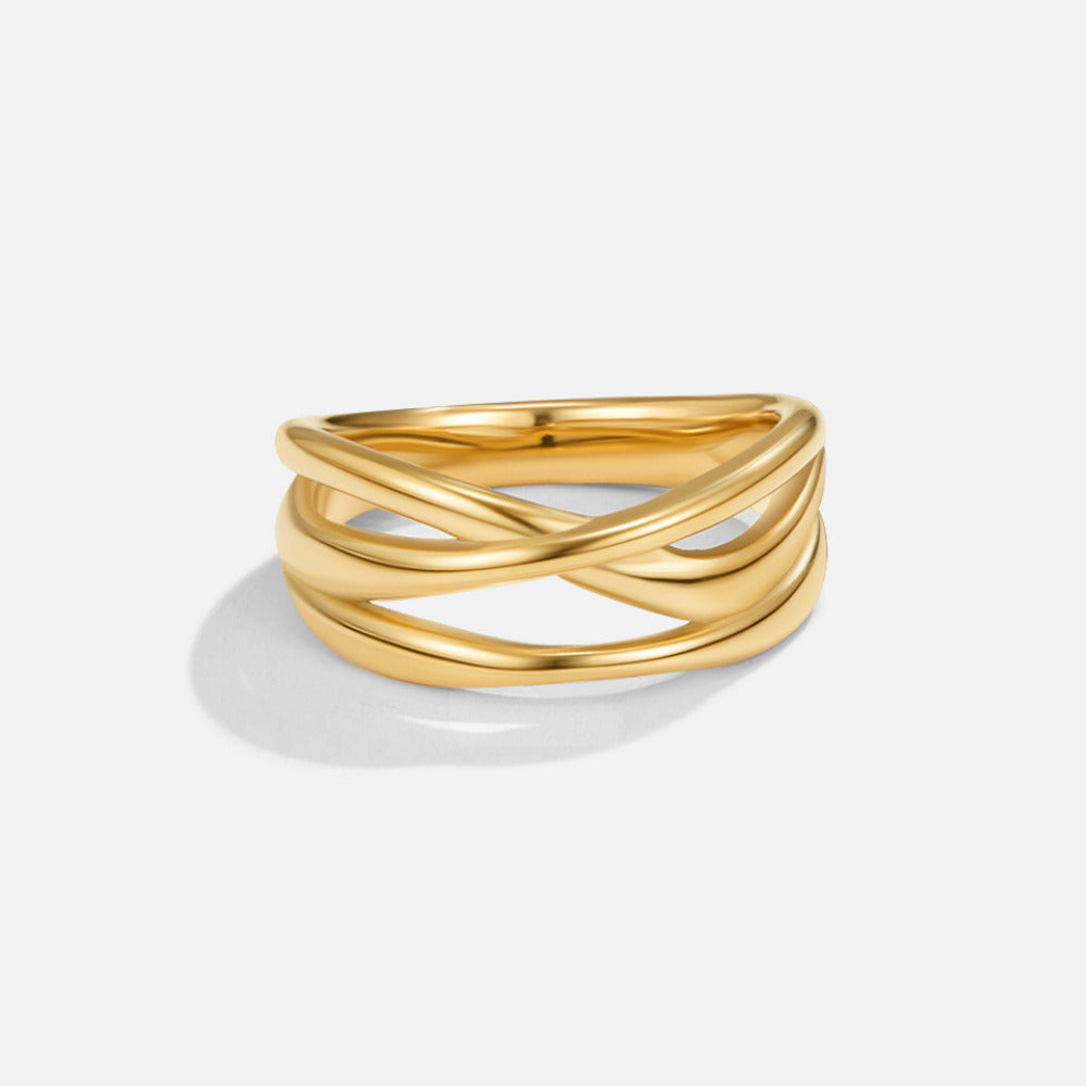 Bague entrelacée Maisie or