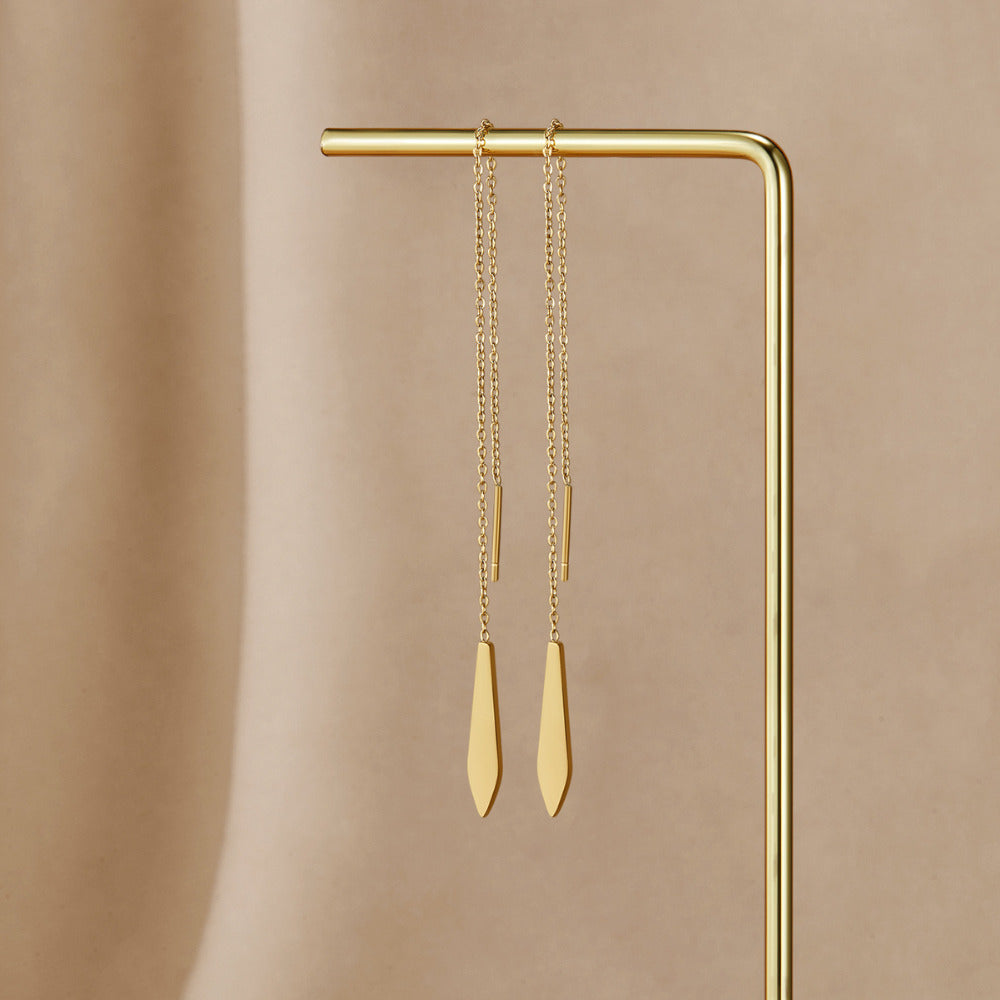 Boucles d’oreilles dorées Dakota à chaînes