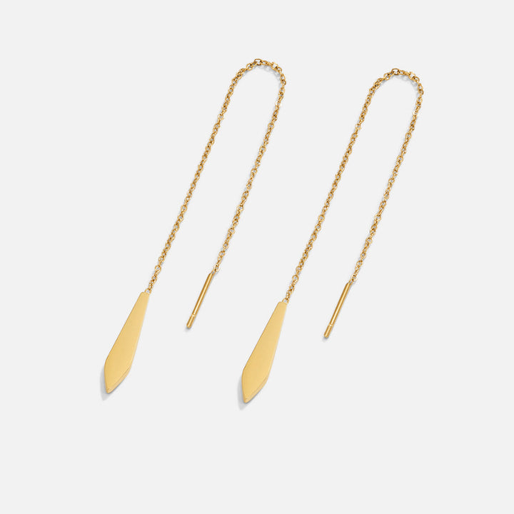 Boucles d’oreilles dorées Dakota à chaînes