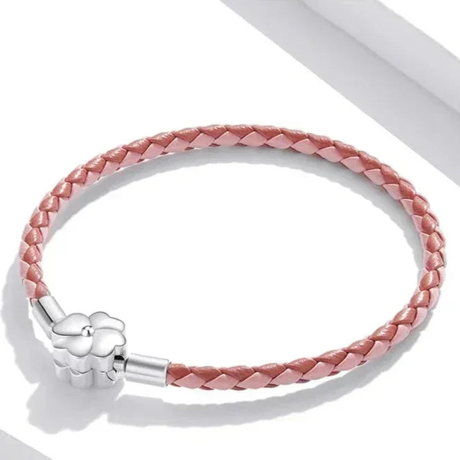 Bracelet en Cuir Rouge pour Charms