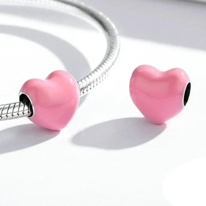 Charm rose avec cœur