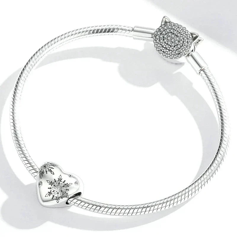 Charm Cœur Flocon de Neige – Maison Perle