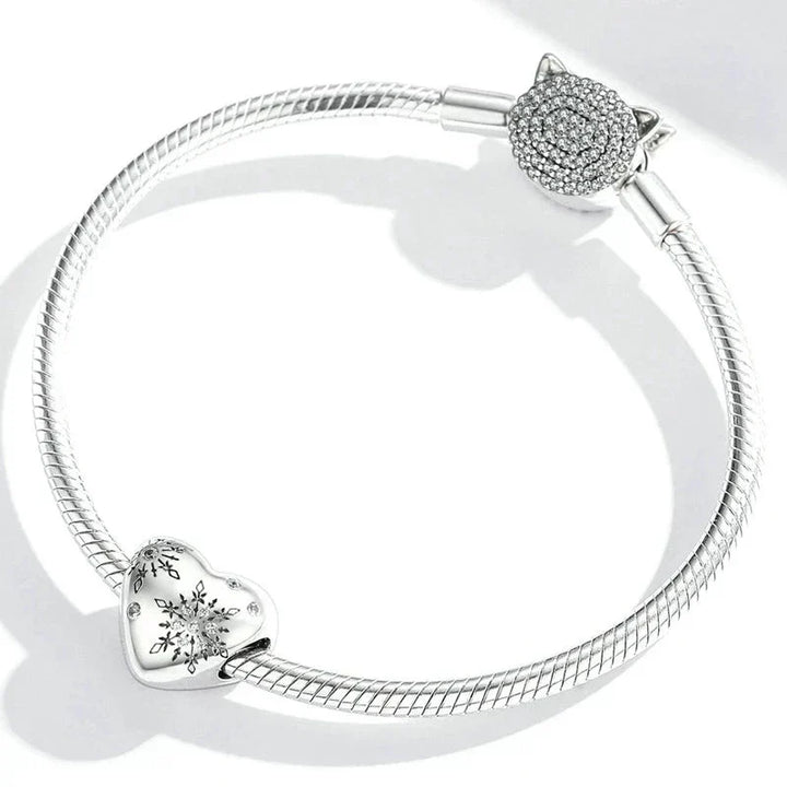 Charm Cœur Flocon de Neige – Maison Perle