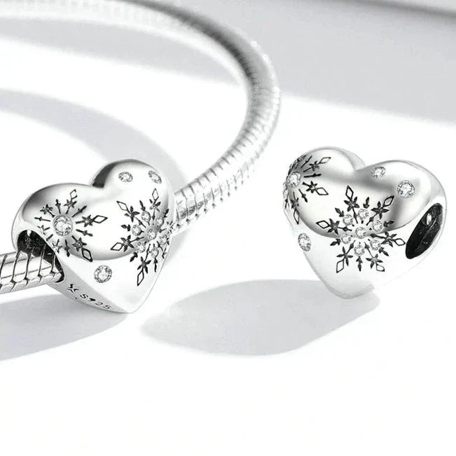 Charm Cœur Flocon de Neige – Maison Perle