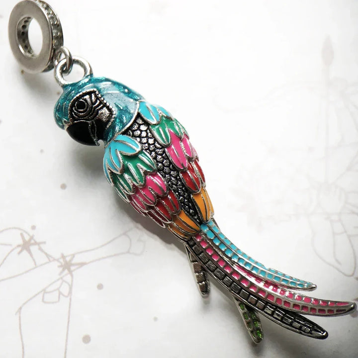 Charm Perroquet en argent - Maison Perle