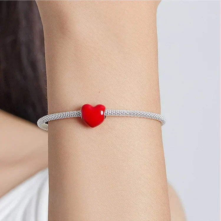 Charm cœur rouge