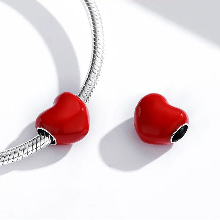 Charm cœur rouge