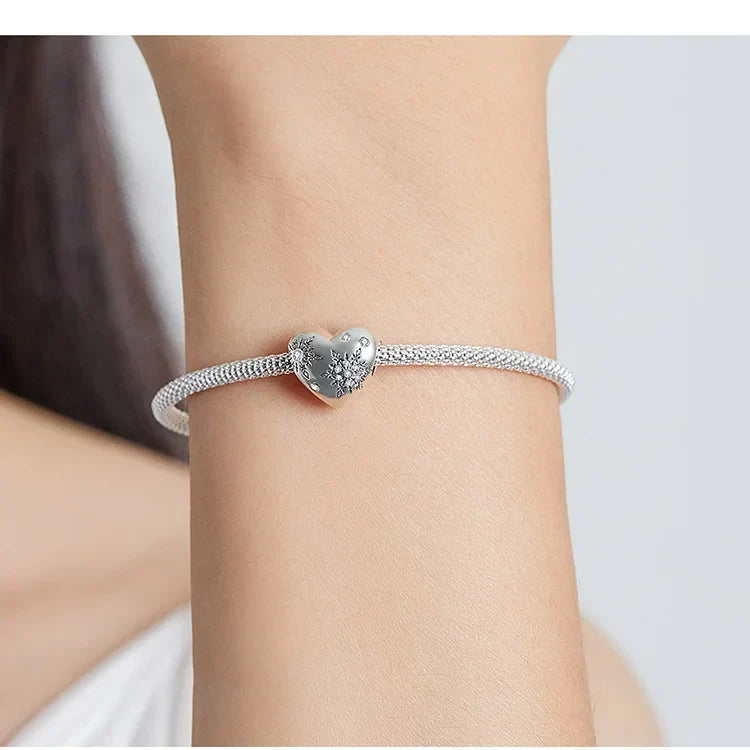 Charm Cœur Flocon de Neige – Maison Perle