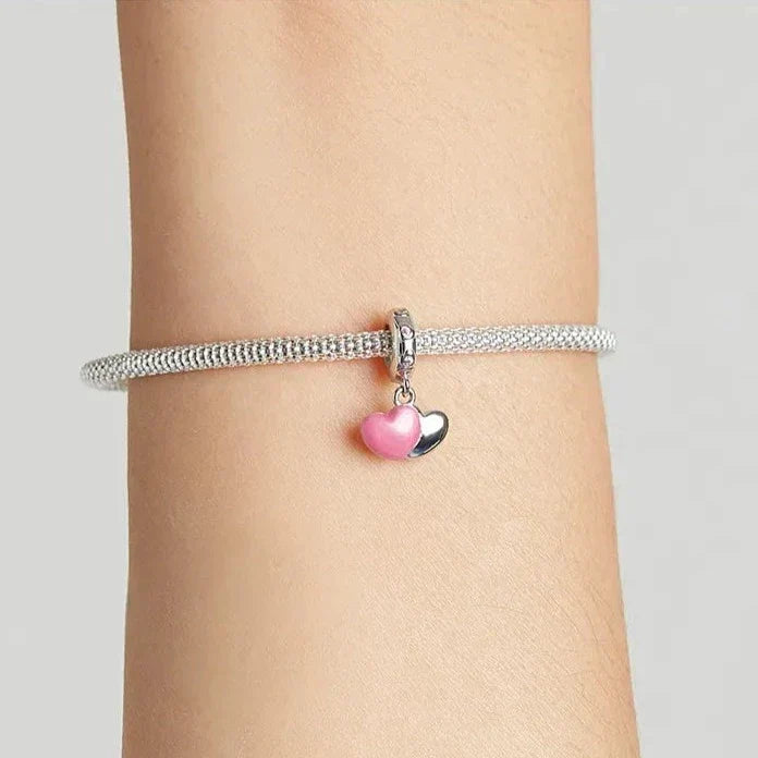 Charm Double Cœur – Maison Perle
