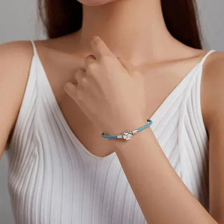Bracelet en Cuir Turquoise pour Charms