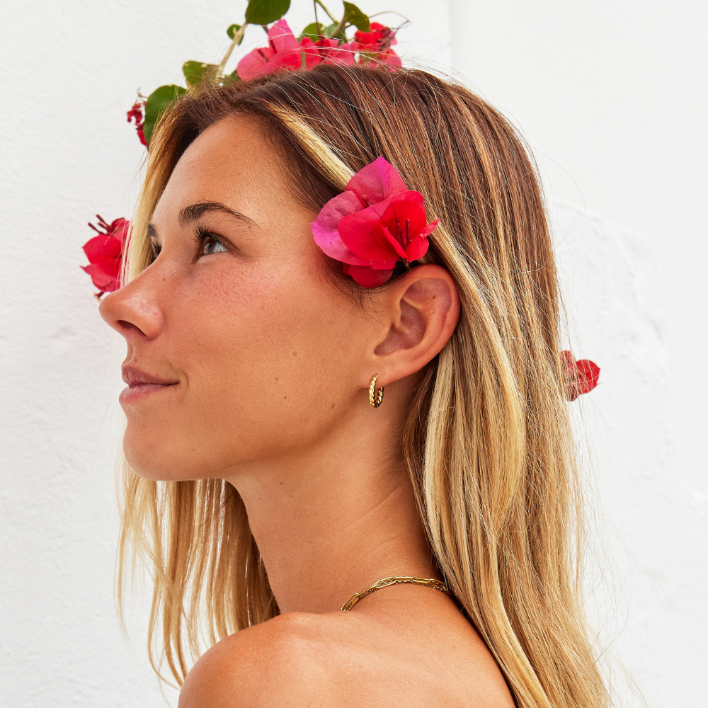 Boucles d’oreilles dorées torsadées Layla