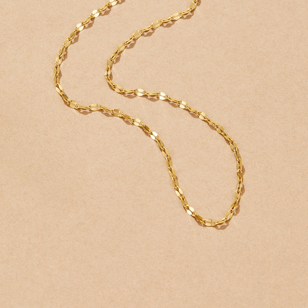 Collier en acier inoxydable doré Leila