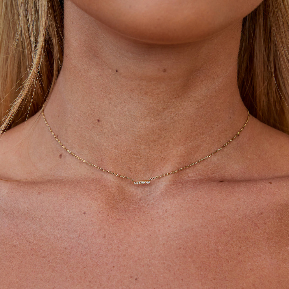 Collier Missy s krištáľovým tyčinkovým príveskom
