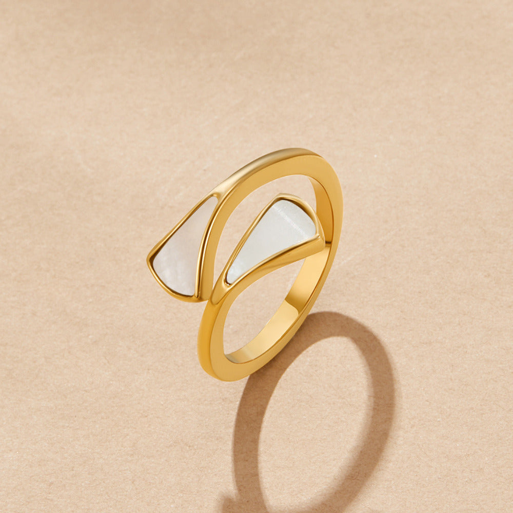 Bague nacre mate nacre coquillage