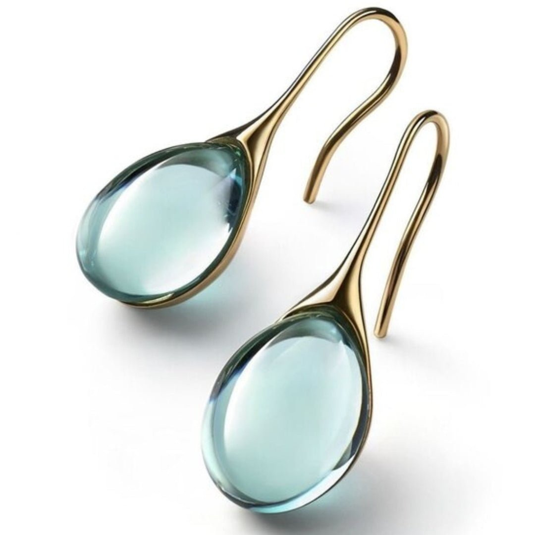 Boucles d’oreilles en cristal dorées et argentées