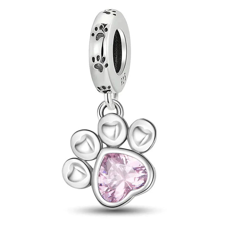 Charm avec empreinte rose - Maison Perle