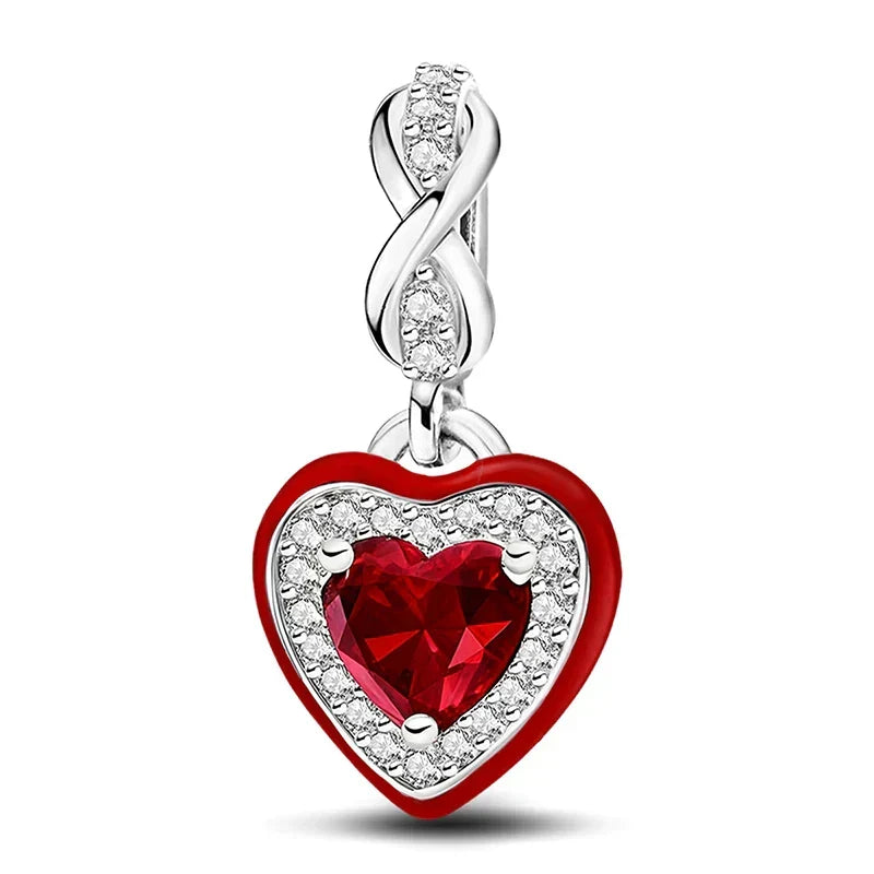 Charm Pendant Cœur Rouge – Maison Perle