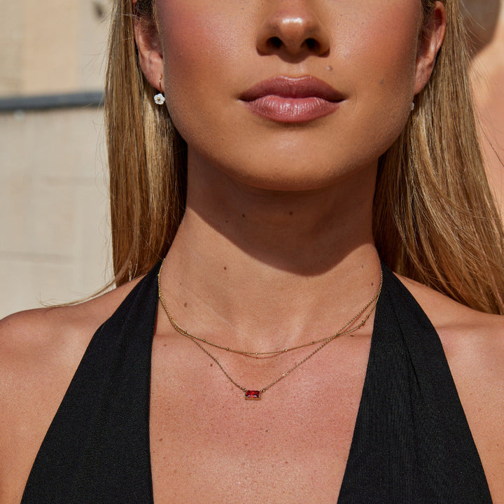 Collier Ruby Baguette